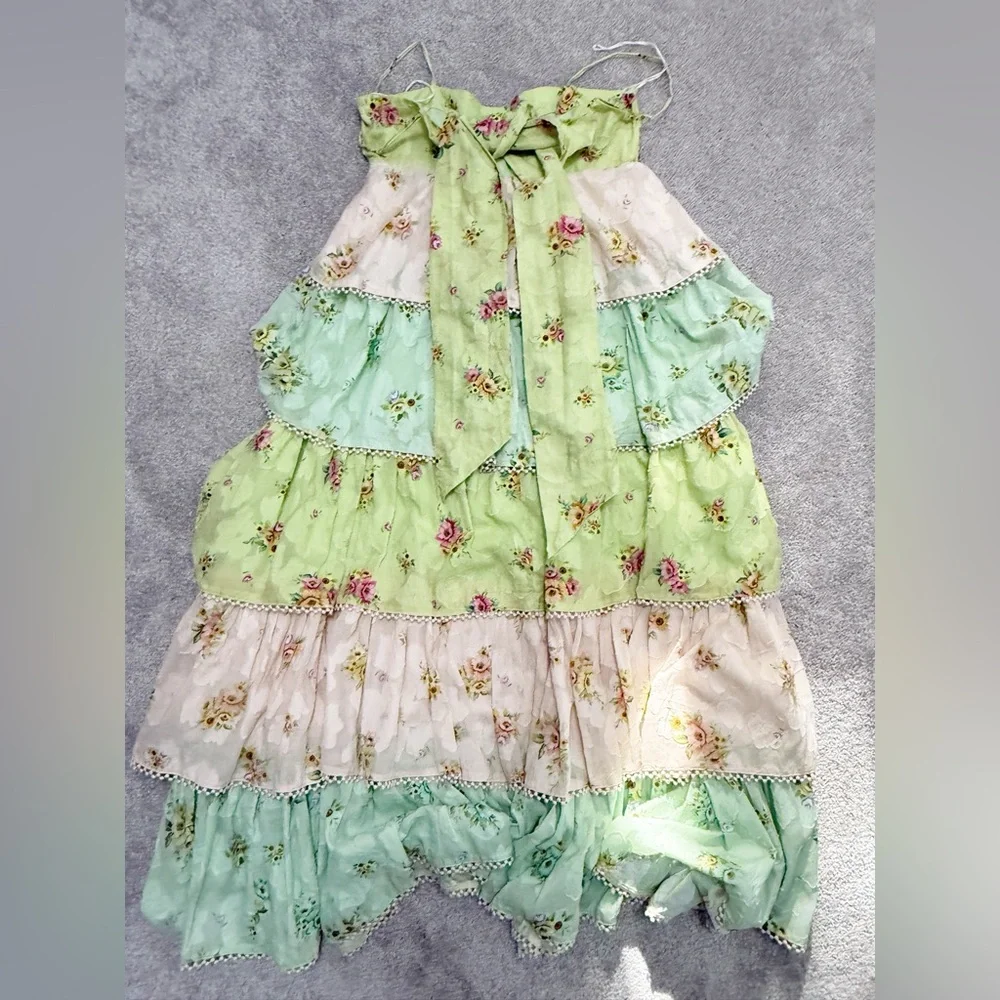 Alemais - Clementine Tiered Dress Multi Pastel Floral - size AUS 12 or US 8 - Picture 15 of 16